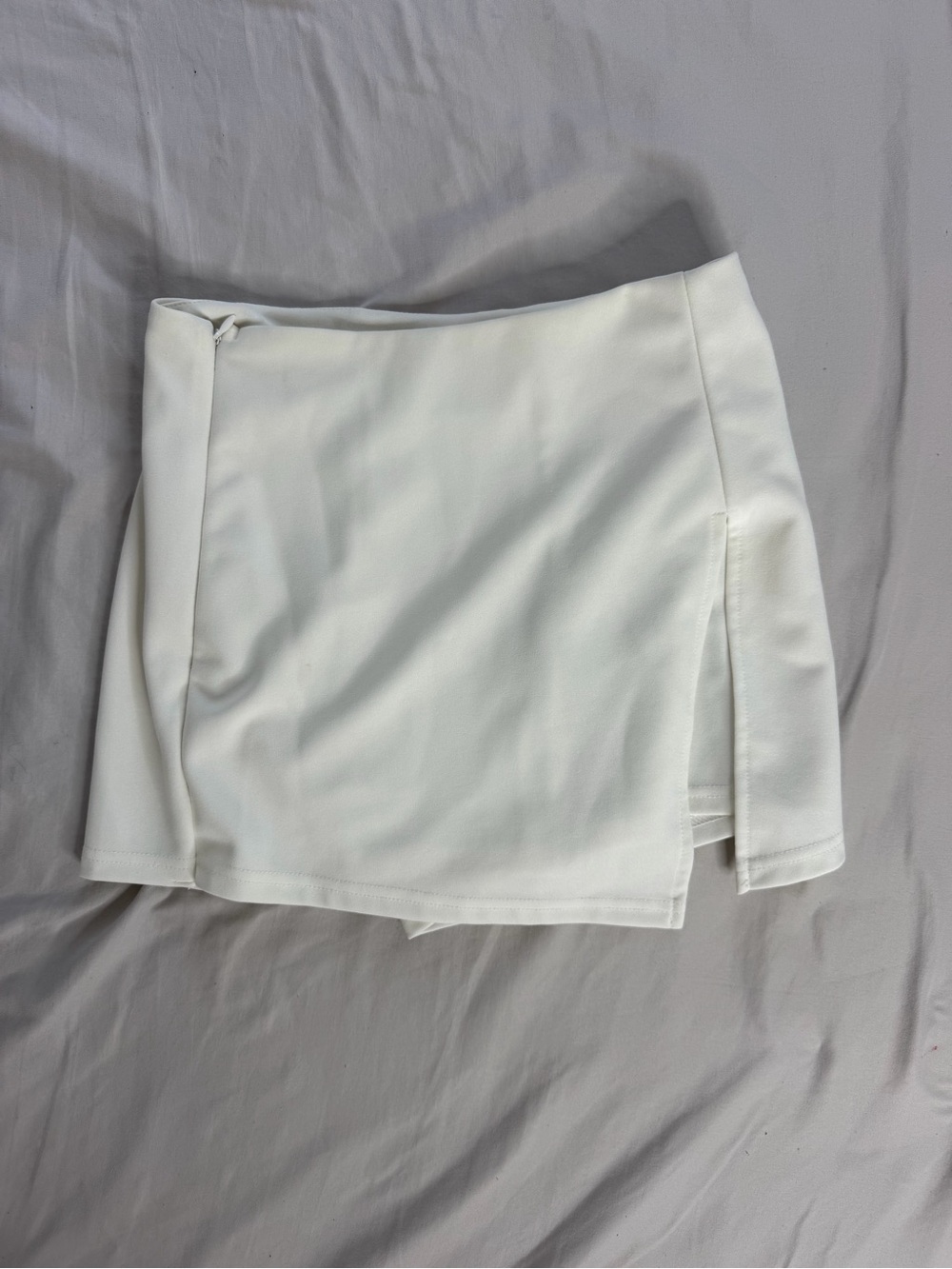 SHEIN Cream High-Waist Wrap Skort